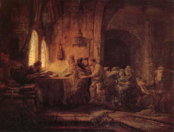 REMBRANDT Harmenszoon van Rijn The Parable of the Laborers in the Vineard Spain oil painting art